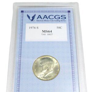 1976-S Kennedy JFK 40% Silver Half Dollar AACGS MS 64 Certified